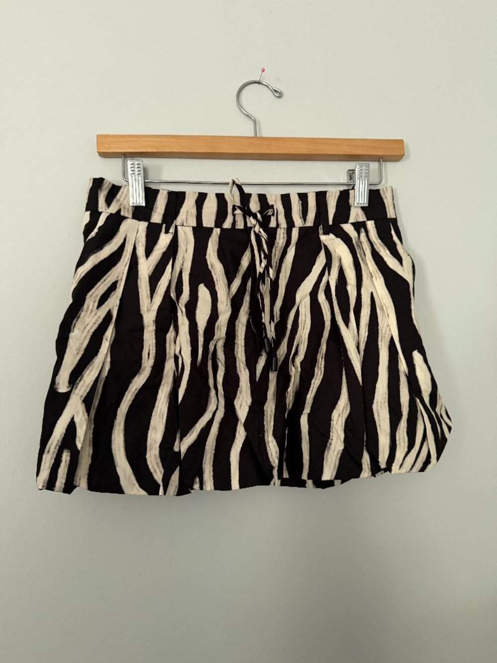 NWT FARM Rio Tropical Black Zebra Mini Skirt